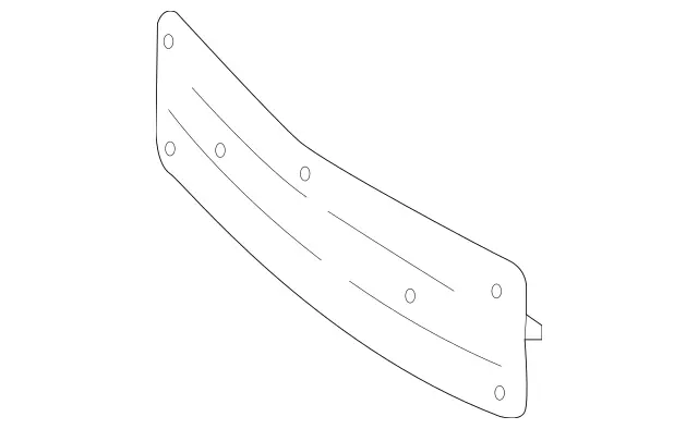 2138859100 - Attachment Parts: License Plate Holder for Mercedes-Benz: E300, E350, E400, E43 AMG, E450, E53 AMG, E63 AMG S Image image