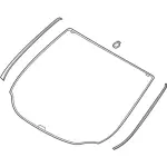 FJ5Z7803100B - Body: Windshield for Ford Image