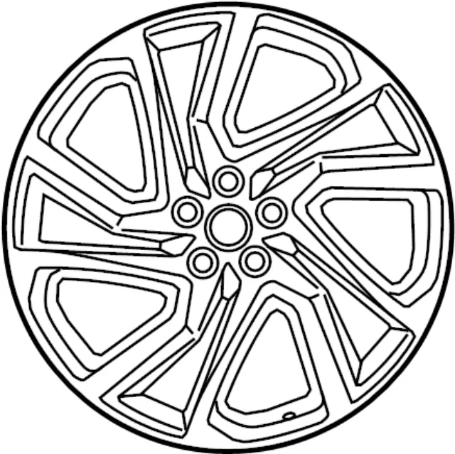 Alloy Wheel, 21" Style 5025, 5 Split-Spoke - Land-Rover (LR142377)