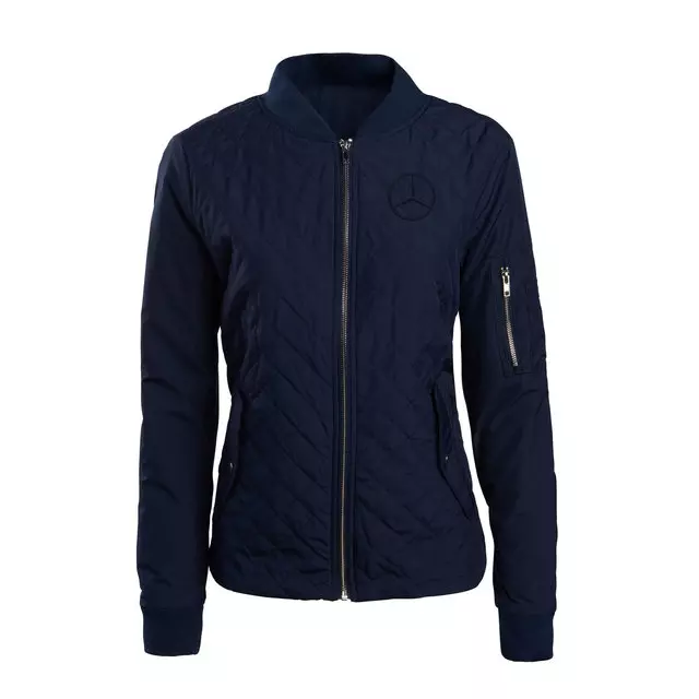 144516186 - : Mer Ladies Quilted Flight Jacket Navy W2 for Mercedes-Benz Image