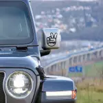 68663216AA - : Jeep Wave Outline Hand Graphic, Matte Black, sold by Visco for Affiliated Accessories Image