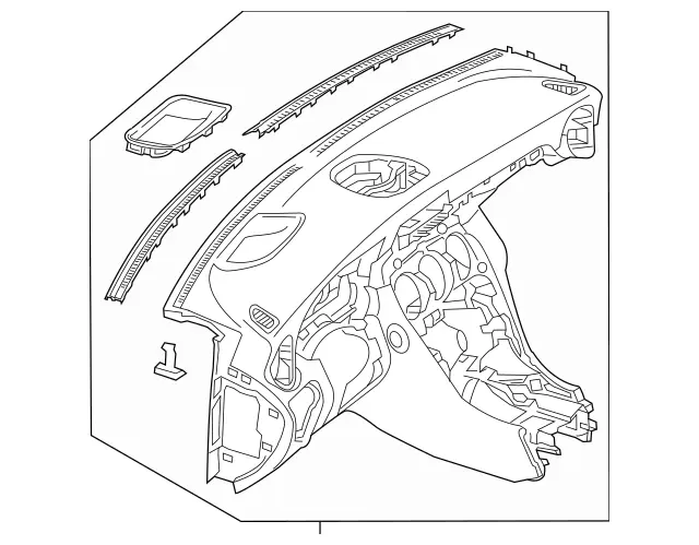 2056806506 - Trim: Instrument Panel for Mercedes-Benz Image