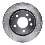 63131061R - : DFC Brake Rotor - Drilled and Slotted - Silver for DYNAMIC FRICTION Image