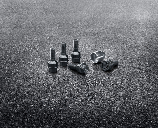 Anti-Theft Wheel Bolts - Black - With Spacers - Porsche (000-044-602-91)