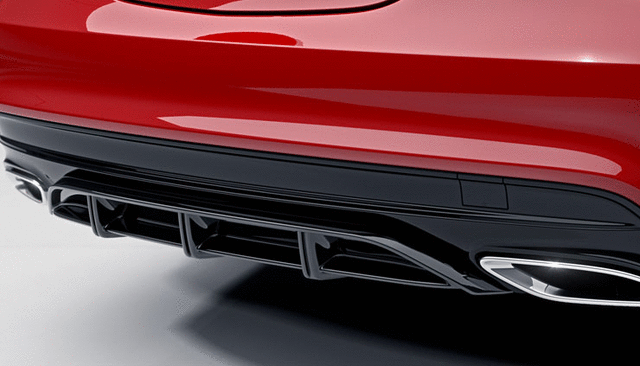 1178803101 - Exterior: Amg Rear Apron Trim Diffuser-Look, Black for Mercedes-Benz: CLA250, CLA45 AMG Image