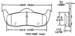 13054203 - : Disc Brake Pad Set for Jeep: Commander, Grand Cherokee Image