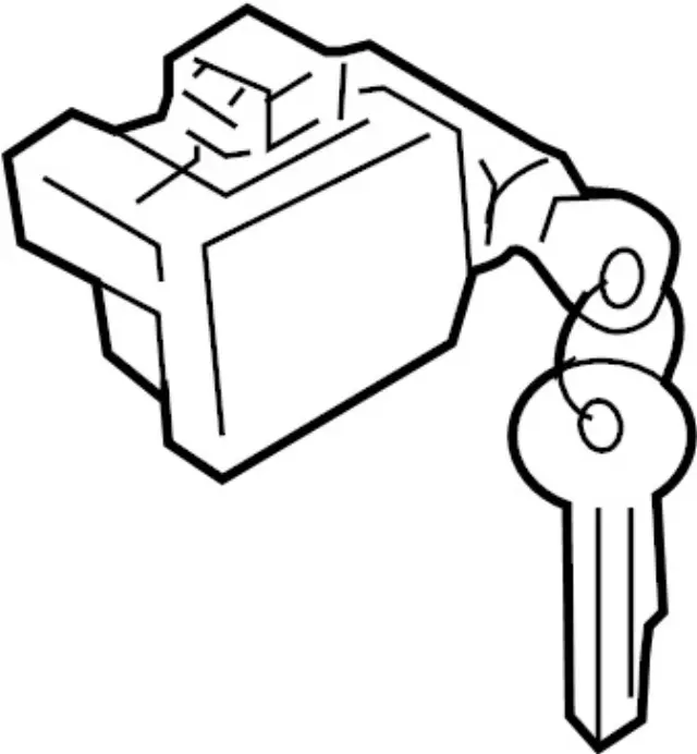 F86324P00A - Body: Cylinder &amp; Keys for INFINITI: FX35, FX45, G20, G35, I30, I35, M37, M45, M56, Q45, QX4, QX56 | Infiniti: Q70 Image