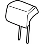 FA1Z58611A08BT - Body: Headrest, Center for Lincoln: MKX Image