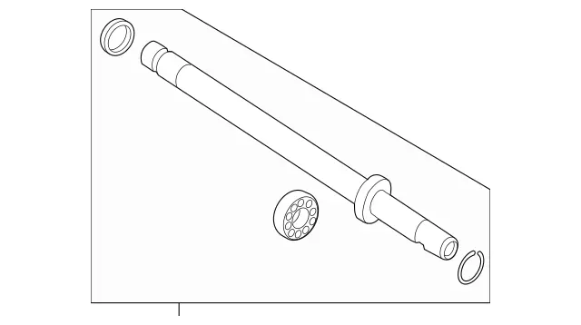 222330680064 - Front Axle: Intermediate Shaft for Mercedes-Benz: AMG GT 43, AMG GT 53, AMG GT 63, AMG GT 63 S, AMG GT 63 S E Performance, C400, C43 AMG, C450 AMG, CLS450, CLS53 AMG, E300, E400, E450, E53 AMG, E63 AMG S, GLC43 AMG, GLC63 AMG, GLC63 AMG S, Maybach S550, Maybach S560, S450, S550, S560, S63 AMG Image image