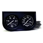 2392 - : GAUGE CONSOLE, OILP/WTMP, 2", 100PSI/280?F, BLK DIAL, BLK BZL, AUTOGAGE for AutoMeter Image