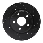 63340113R - : DFC Brake Rotor - Drilled and Slotted - Black for DYNAMIC FRICTION Image