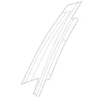 1676903600 - Rear Doors: Trim Molding for Mercedes-Benz: GLE350, GLE450e, GLE580, GLS450, GLS580, GLS63 AMG, Maybach GLS600 Image