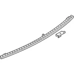 JL1Z78423A20BB - Body: Upper Molding for Ford: Expedition | Lincoln: Navigator Image