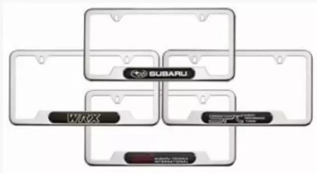 SOA342L122 - Exterior: License Plate Frame, Polished Stainless Steel for Subaru Image