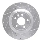 63154065R - : DFC Brake Rotor - Drilled and Slotted - Silver for DYNAMIC FRICTION Image