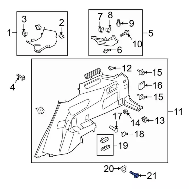 Tie Down Hook Screw - Ford (W722824-S439)