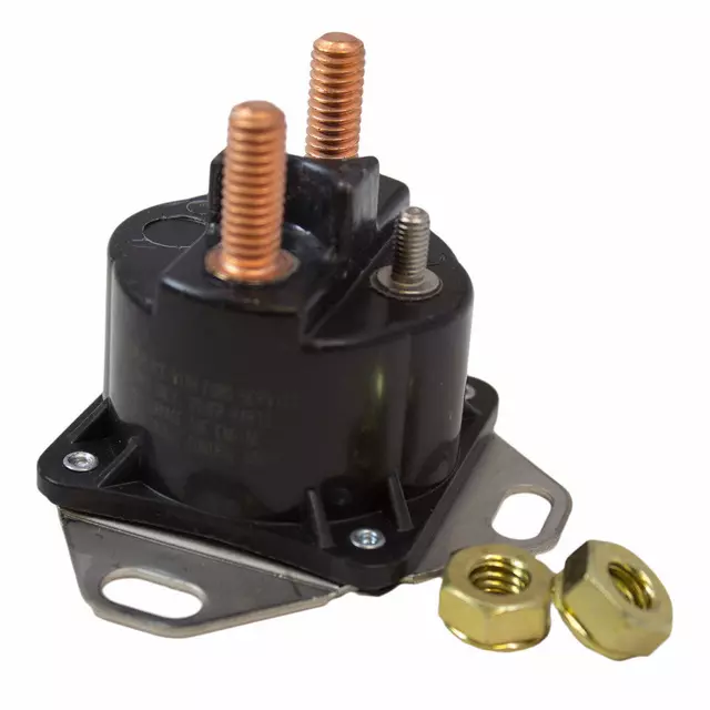 E9TZ11450B - Electrical: 1984-2001 Ford - Starter Solenoid for Ford: Aerostar, Bronco, Bronco II, Country Squire, Crown Victoria, E-150 Econoline, E-150 Econoline Club Wagon, E-250 Econoline, E-250 Econoline Club Wagon, E-350 Econoline, E-350 Econoline Club Wagon, Econoline Super Duty, Escort, EXP, Explorer, F-150, F-250, F-250 HD, F-350, F-Super Duty, LTD, LTD Crown Victoria, Mustang, Ranger, Taurus, Tempo, Thunderbird | Lincoln: Continental, Mark VII | Mercury: Capri, Colony Park, Cougar, Grand Marquis, Lynx, Marquis, Mountaineer, Sable, Topaz Image