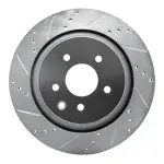 63168010L - : DFC Brake Rotor - Drilled and Slotted - Silver for DYNAMIC FRICTION Image