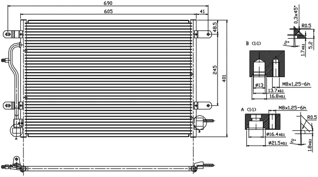 94583 - Air Conditioning &amp; Heat: Nissens A/C Condenser for NISSENS Image
