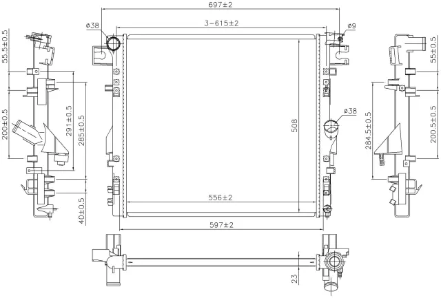 61037 - : Nissens Radiator for NISSENS Image
