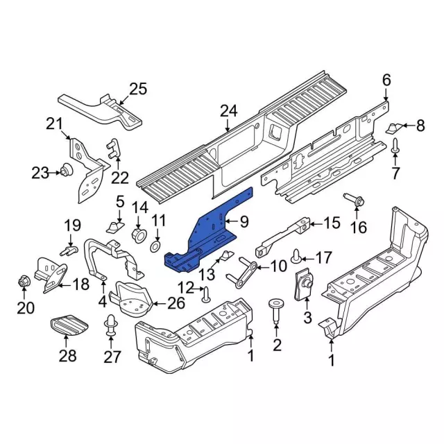PC3Z17A751AA - Body: Outer Reinforced for Ford: F-250 Super Duty, F-350 Super Duty, F-450 Super Duty Image