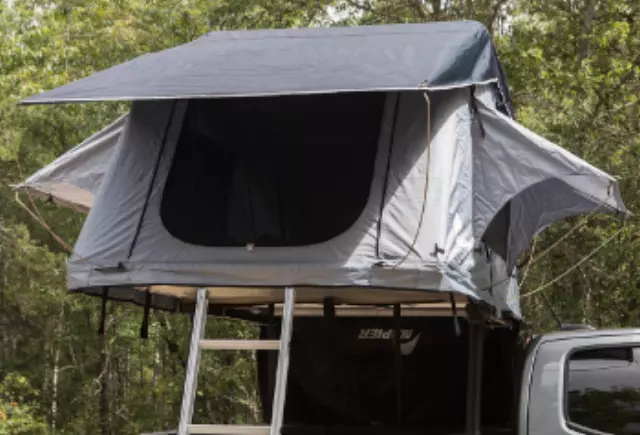 19419283 - Exterior: Horizon Rooftop Tent for Cadillac: Escalade, Escalade ESV | Chevrolet: Colorado, Silverado 1500, Silverado 1500 LTD, Silverado 2500 HD, Silverado 3500 HD, Silverado EV, Suburban, Tahoe | GMC: Canyon, Sierra 1500, Sierra 1500 Limited, Sierra 2500 HD, Sierra 3500 HD, Sierra EV, Yukon, Yukon XL Image