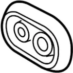 27289EG000 - HVAC: Evaporator Core Grommet for INFINITI: FX35, FX37, FX45, FX50, G35, QX50, QX70 Image