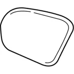 GD9Z17K707F - Body: Mirror Glass for Lincoln: Continental Image