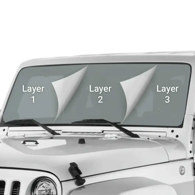 68626165AA - : Racing Optics Windshield Protection Film, single unit for Jeep: Wrangler, Wrangler JK Image