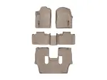 4548514532445 - : Tan FloorLiner™ DigitalFit®, Front, 2nd Row &amp; 3rd Row for WeatherTech Image