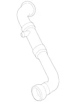 2055017184 - Radiator: Coolant Hose for Mercedes-Benz Image