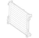 1725000003 - Radiator: Radiator for Mercedes-Benz: SLC300, SLC43 AMG, SLK300 Image