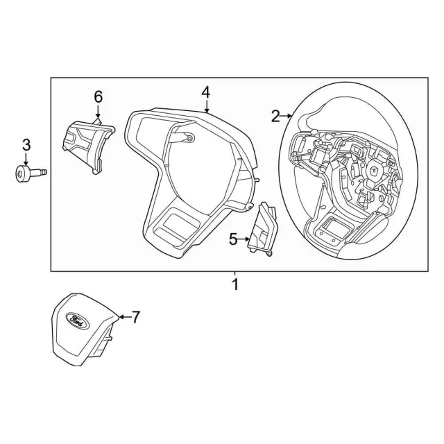 M2DZ3600DE - : Wheel Assembly Steering for Ford Image