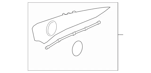 213720190364 - Body: Center Molding for Mercedes-Benz Image