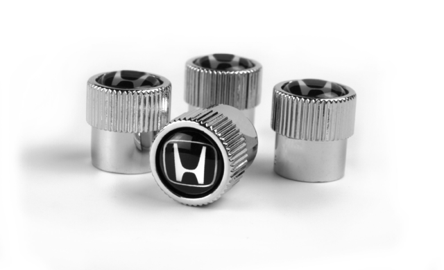 Valve Stem Caps, H Mark, Chrome - Honda (08W48-PL4-100)