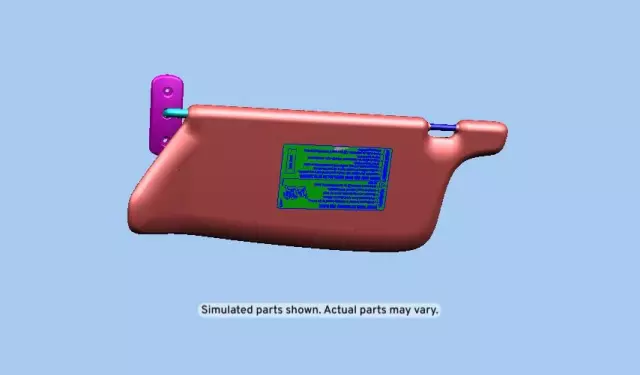 15213197 - : Light Opel Gray Passenger Side Sunshade for Chevrolet: Colorado | GMC: Canyon Image