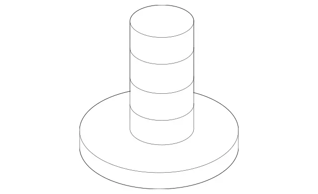 6144 - : Hexalobular Screw for Mercedes-Benz: AMG GT, AMG GT Black Series, AMG GT C, AMG GT R, AMG GT S, GLK250, GLK350 Image