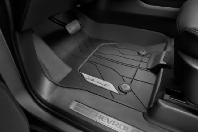 84646685 - : 2021-2025 Chevrolet First Row Premium All Weather Floor Liners / Mat Set Of 2 Black for Chevrolet: Suburban, Tahoe Image