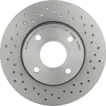 KTX0114 - : Brembo ceramic brake pad and Xtra vented drilled brake disc kit for Brembo Image