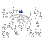 F75Z78044D70BAC - Body: Center Bezel for Ford Image