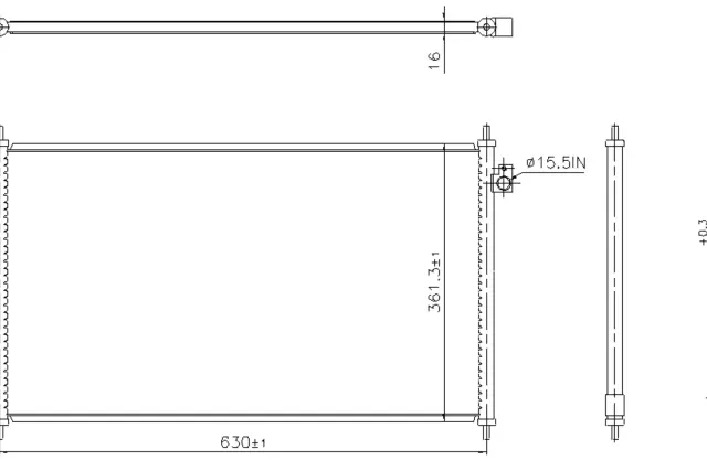 940917 - : Nissens A/C Condenser for NISSENS Image