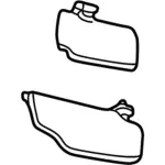 5C3Z2504105EAA - Body: Sun-visor for Ford: F-250 Super Duty, F-350 Super Duty, F-450 Super Duty, F-550 Super Duty Image