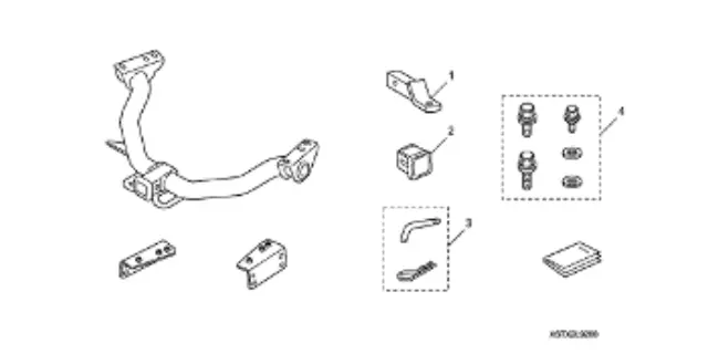 8L92STX210A - Trailering: Bumper, Hitch Bezel, Gray, Towing Package for Acura Image