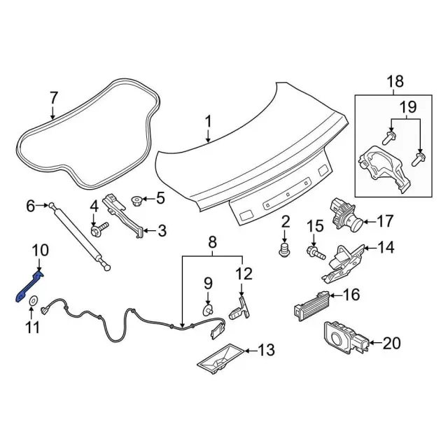 Latch Bracket - Ford (FR3Z-7643268-B)