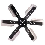 17019 - : 19" Heavy Duty Stainless Steel Standard Rotation Flex Fan, Black Hub for Derale Image