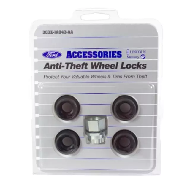 Wheel Locks - Zinc-Plated For Hidden Lugs - Ford (3C3Z-1A043-AA)
