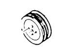 E8DZ8509A - Cooling System: Pulley for Ford: Taurus | Lincoln: Continental | Mercury: Sable Image