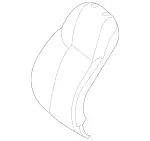 20591017083D66 - Body: Seat Back Cover for Mercedes-Benz Image