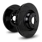 F064150BP - : SP Performance, Rotors, Drilled &amp; Slotted, Black Zinc Coated, Set for SP Performance Image