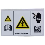 HU5Z14B218B - Body: Battery Label for Ford: C-Max, E-Transit, Escape, F-150 Lightning, Maverick, Mustang Mach-E Image